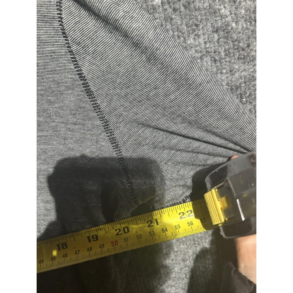 John Varvatos U.S.A. Polo Shirt Mens Medium Gray Striped Pocket 100% Cotton - Picture 3 of 6